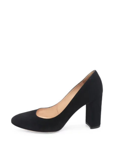 Pantofi cu toc Gianvito Rossi din piele de căprioară negru