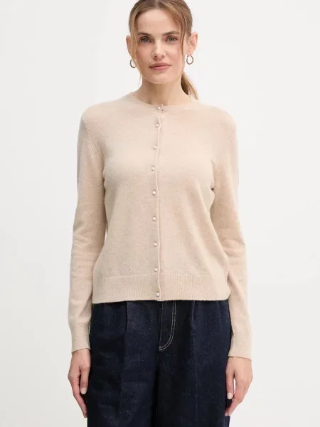 Кашмирена жилетка United Colors of Benetton дамска бежово