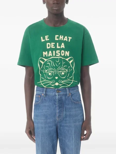 Tricou Valentino Garavani cu imagine verde