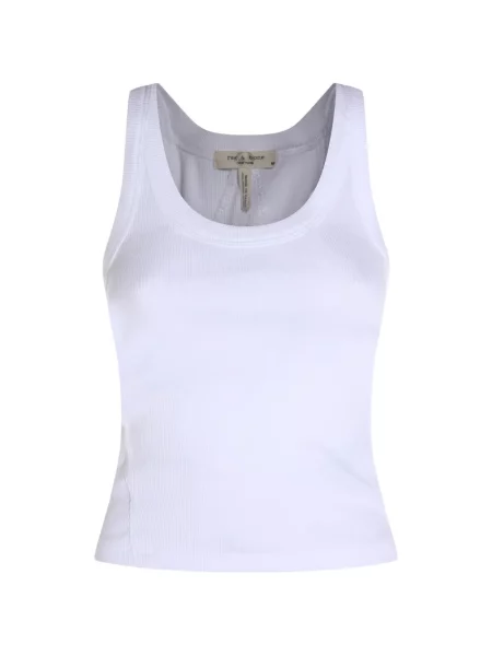 Vestă Rag & Bone cu nervuri alb