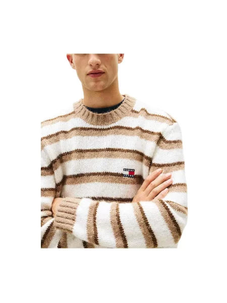 Sweter o kroju regular fit z dzianiny z dodatkiem wełny z alpaki Tommy Hilfiger beżowy