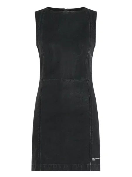 Rochie din denim Karl Lagerfeld Jeans de costum negru