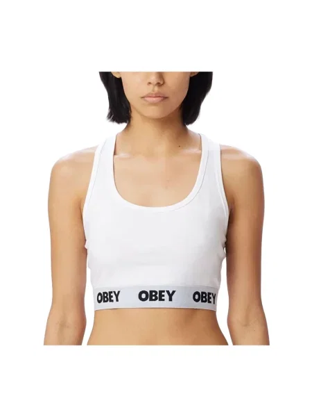 Top Obey o skróconej długości biały