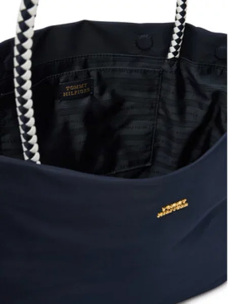 TOMMY HILFIGER Pirkinių krepšys MARINA tamsiai mėlyna
