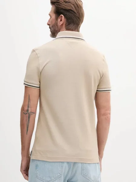 Tommy Hilfiger polo gładki beżowy