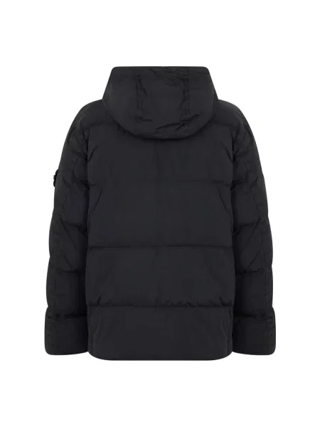 Kurtka Stone Island z kapturem z kamieniami niebieska