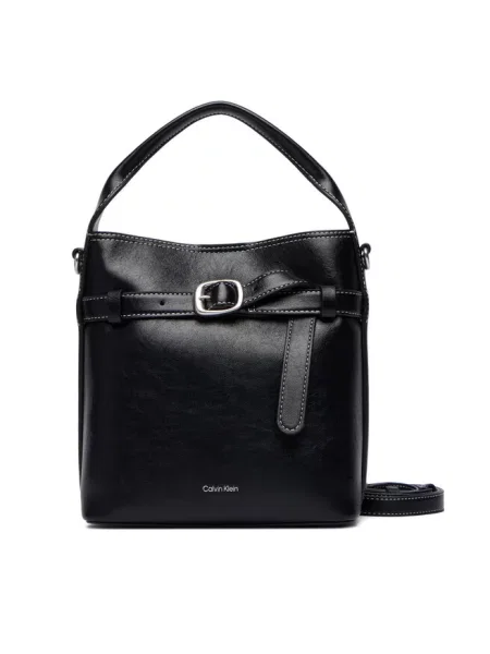 Calvin Klein Torebka Buckle Mini Bucket Crossbody czarny