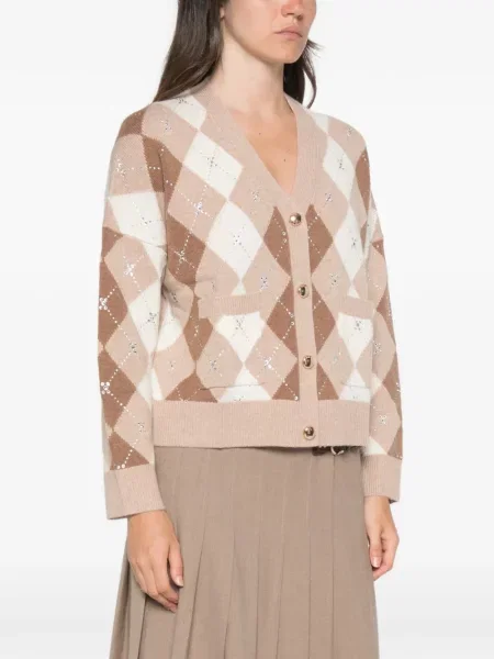 Cardigan Maje cu model argyle