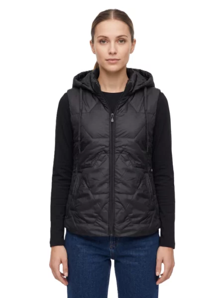 Vestă J.style cu glugă negru