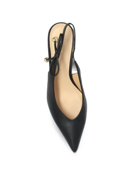Pantofi cu toc Furla cu funde slingback negru