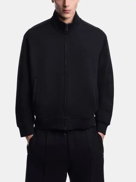 Кофта Emporio Armani темно-синій бавовна/поліестер/еластан синій