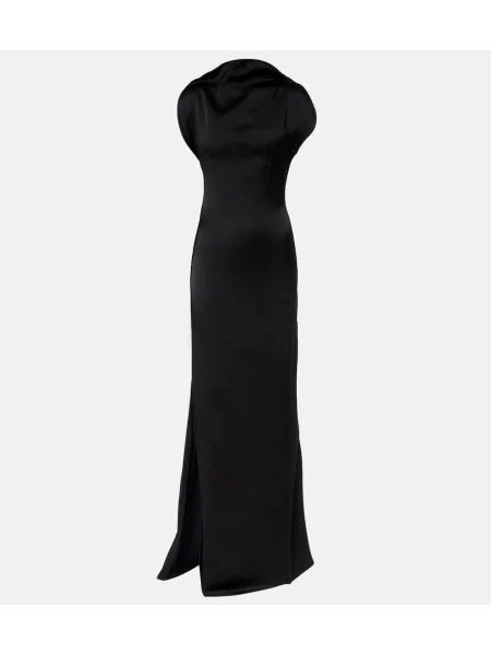 Rochie Victoria Beckham din satin negru