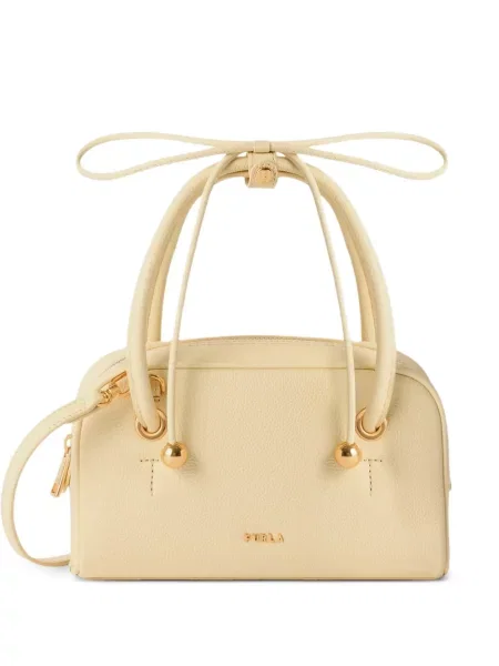 Geantă shopper Furla din piele galben