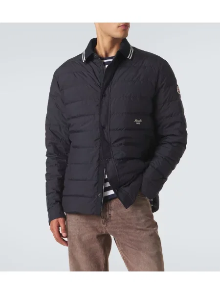 Geacă cu puf Moncler albastru