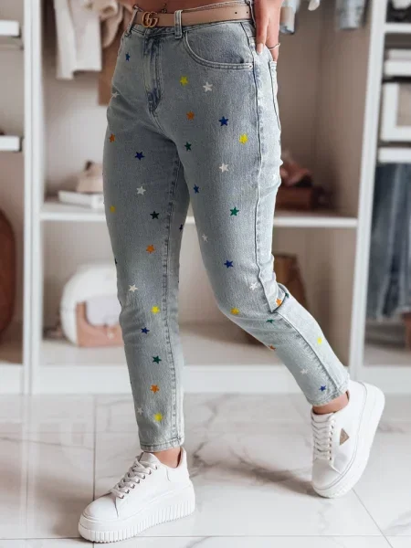 Spodnie jeasnowe slim fit w SHINYFIT Dstreet niebieskie