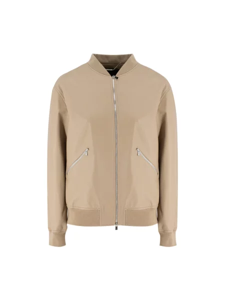 Kurtka skórzana Kiton beżowa