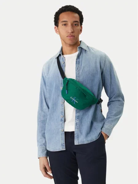 Torbica oko struka﻿ Calvin Klein Bold Waistbag zelena