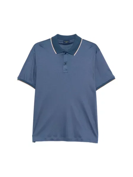 Koszulka polo Paul & Shark z lyocellu niebieska