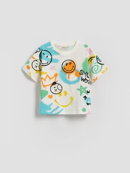 Reserved Tricou SmileyWorld® crem