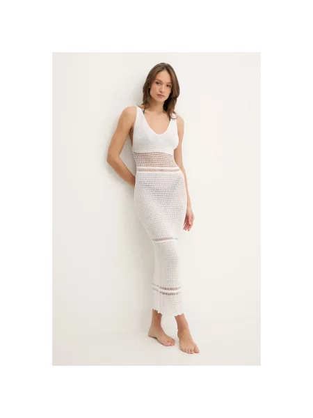 Sukienka maxi Guess biała