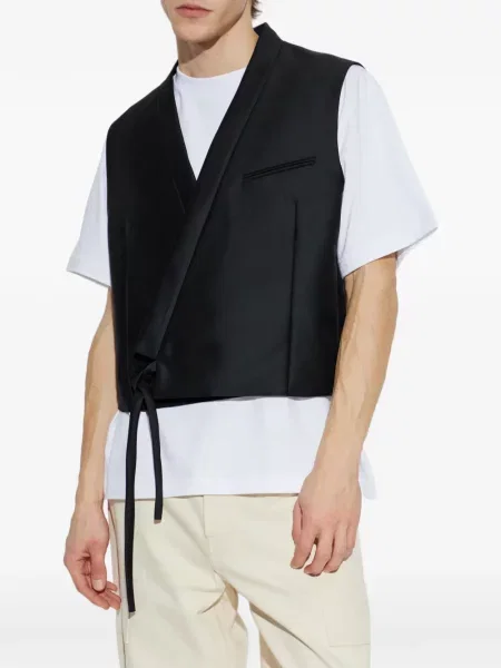 Pás vesta Kenzo s vázáním černá