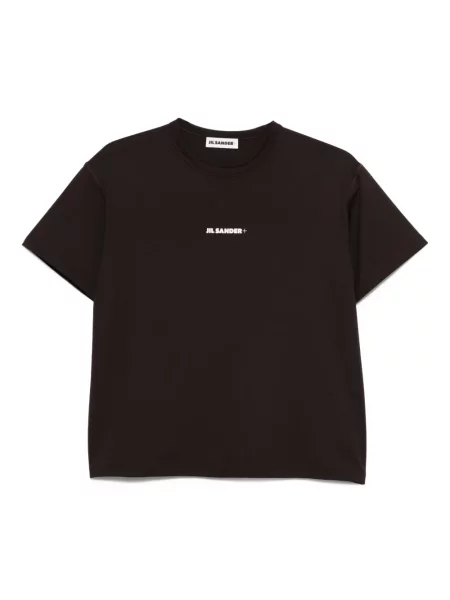 Tricou Jil Sander cu aplicații maro
