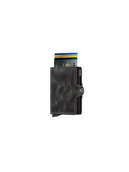 Secrid Twinwallet Vintage Black Unisex Portfel Secrid TV-BLACK-One-size Size: One size czarny