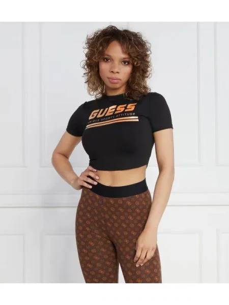 GUESS ACTIVE Póló AGGIE ACTIVE | Cropped Fit fekete
