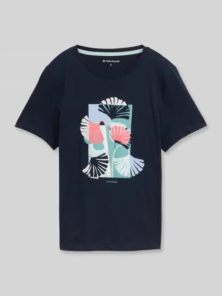 T-shirt o kroju regular fit z czystej bawełny Tom Tailor