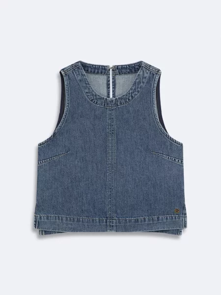 Топ LTB Jeans бавовна/ліоцел синій