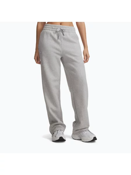 Pantaloni pentru bărbați Under Armour Rival Fleece Straight Mod grey light heather/white alb