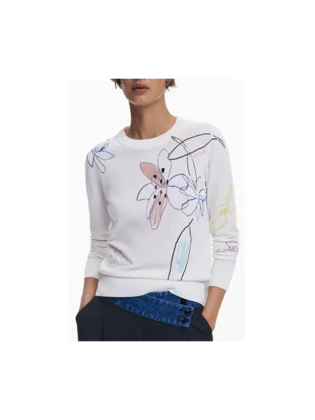 Desigual Sweter Arty biały