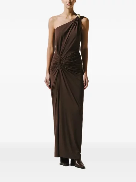 Rochie maxi Baobab cu volane maro