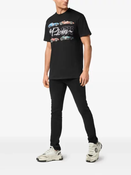 Tricou Philipp Plein cu imagine negru