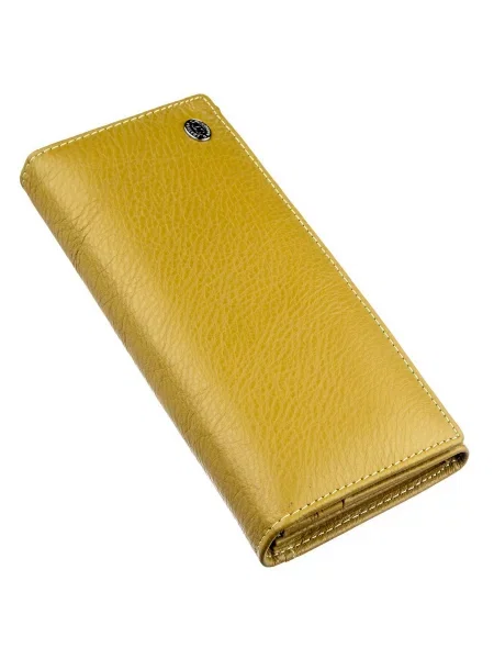 Кожаный кошелек St Leather Accessories желтый