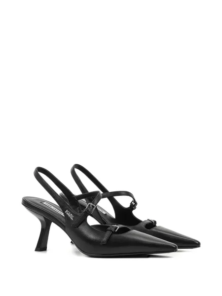 Pantofi cu toc Karl Lagerfeld cu cataramă slingback negru