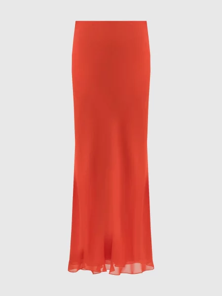 Спідниця максі MAUVA із шовку Khaite червона