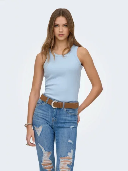 ONLY Top ONLVAL pastel albastru
