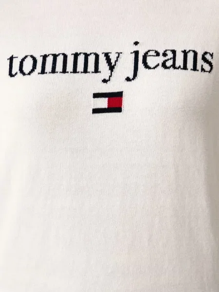 Tommy Jeans пуловер дамски с добавена вълна бежово