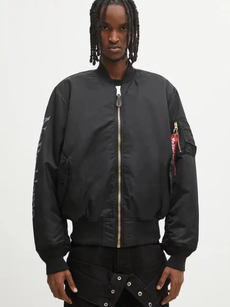No Problemo geacă bomber cu două fețe Alpha Industries No War de tranziție negru