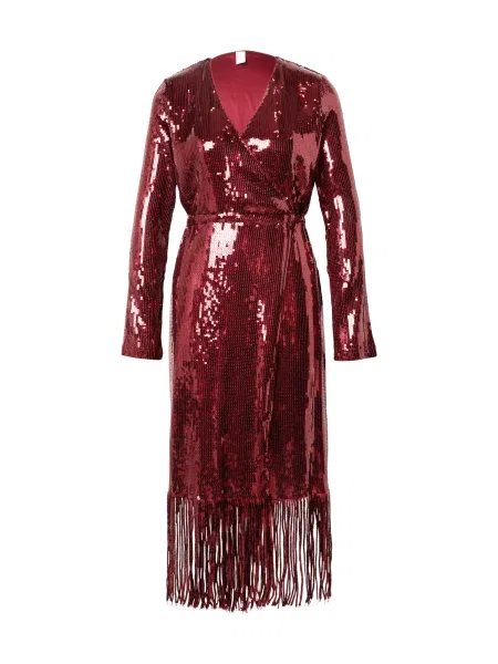 YAS Rochie de seară YASTIO vin roșu