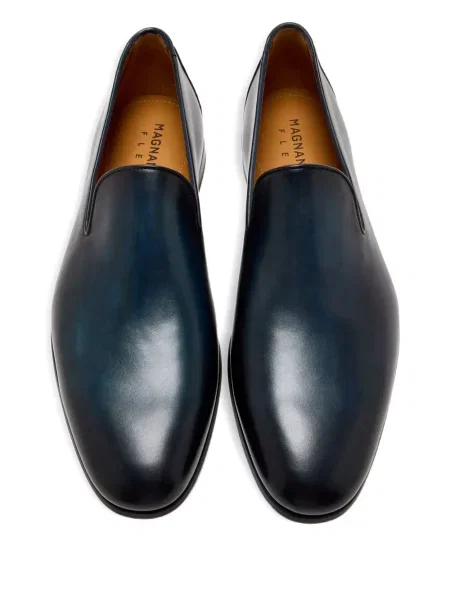 Pantofi loafer Magnanni din piele slip-on albastru