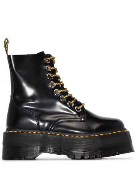 Kotníkové boty Dr. Martens na platformě černé