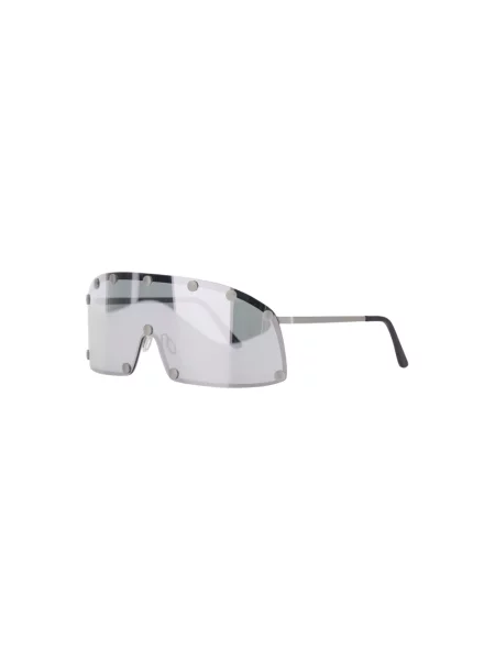 Rick Owens Akcesoria unisex ONE SIZE Okulary przeciwsłoneczne Steel Shielding z zapięciem na szary