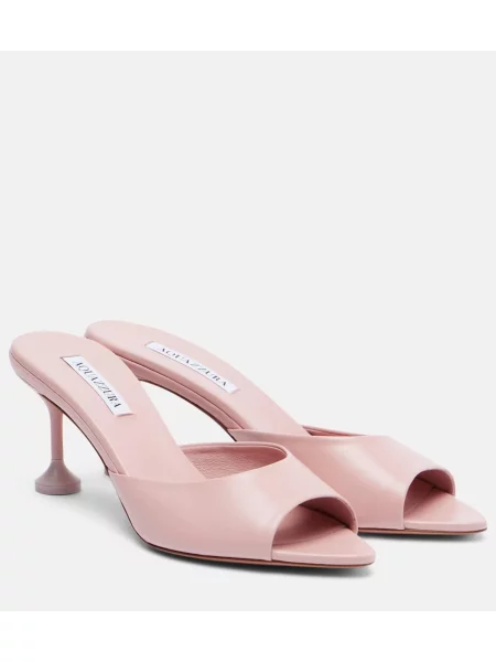 Usnjene mules Aquazzura roza