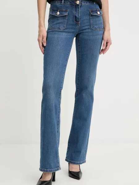 Morgan jeans medium waist albastru