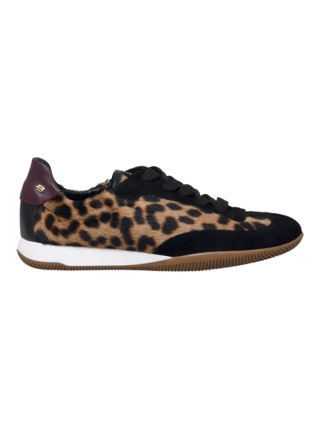 Sneakersy Baldinini skórzane w panterkę beżowe