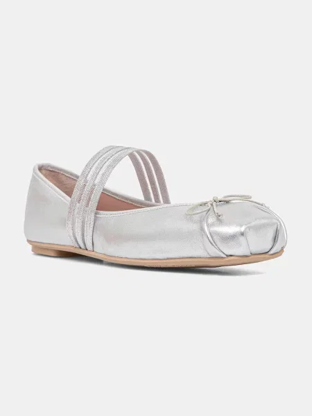 Pretty Ballerinas balerini de piele Kristen argintiu