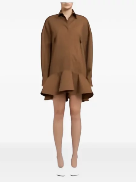 Rochie mini Stella Mccartney cu volane maro