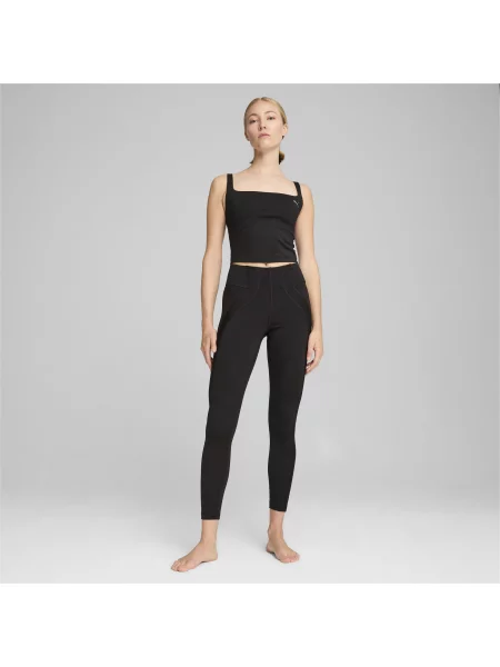 Prążkowane legginsy CLOUDSPUN z wysokim stanem PUMA Black czarne